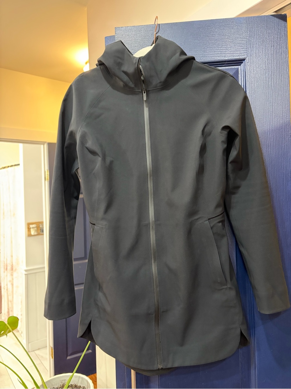 lululemon athletica Black Hooded Trench Jacket